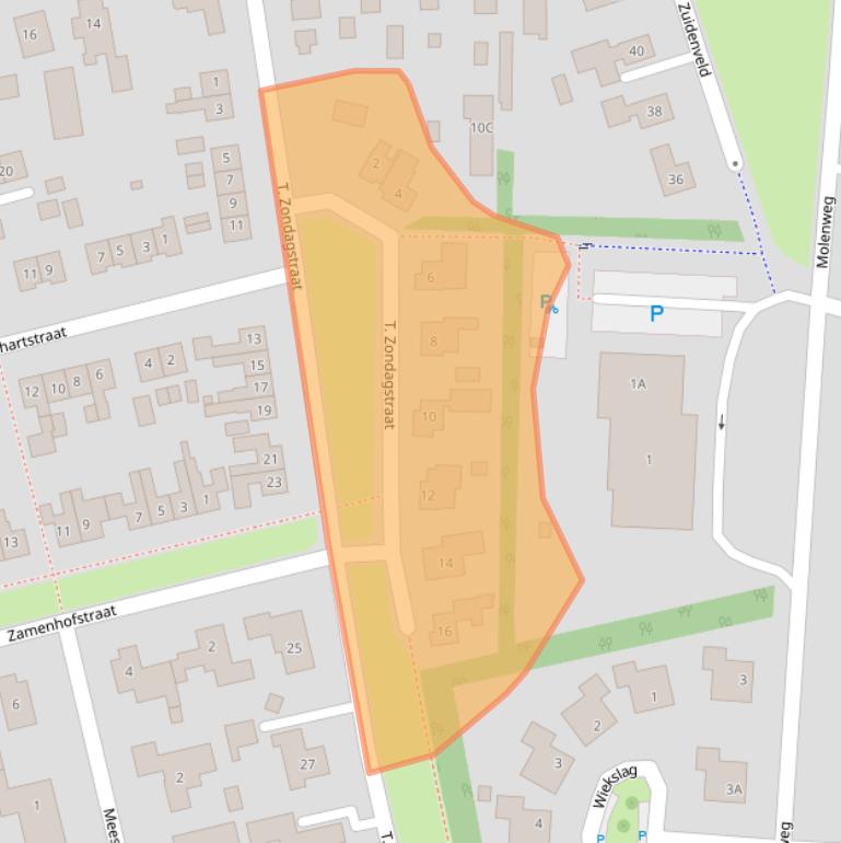 Kaart van postcodegebied 9301HM.