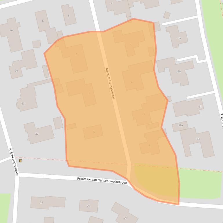 Kaart van postcodegebied 9301HP.