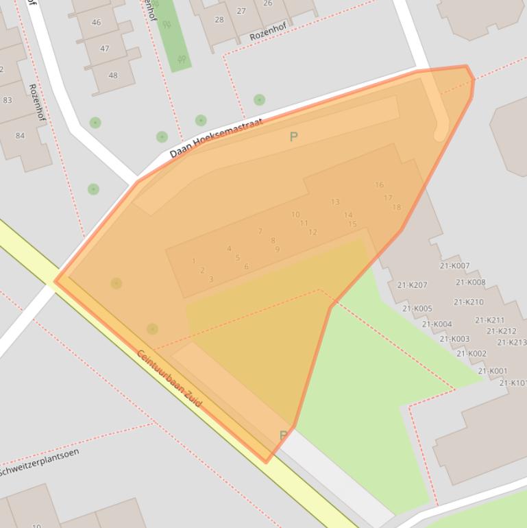 Kaart van postcodegebied 9301HZ.