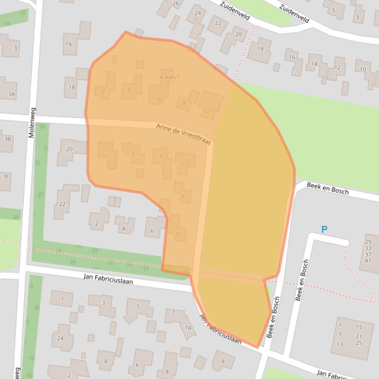 Kaart van postcodegebied 9301JG.