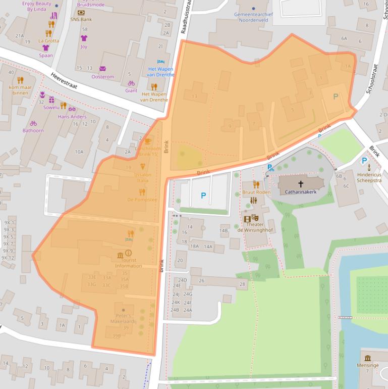 Kaart van postcodegebied 9301JK.