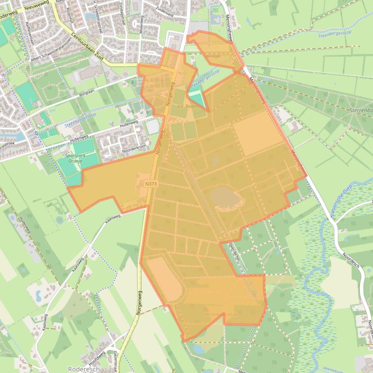 Kaart van postcodegebied 9301JM.