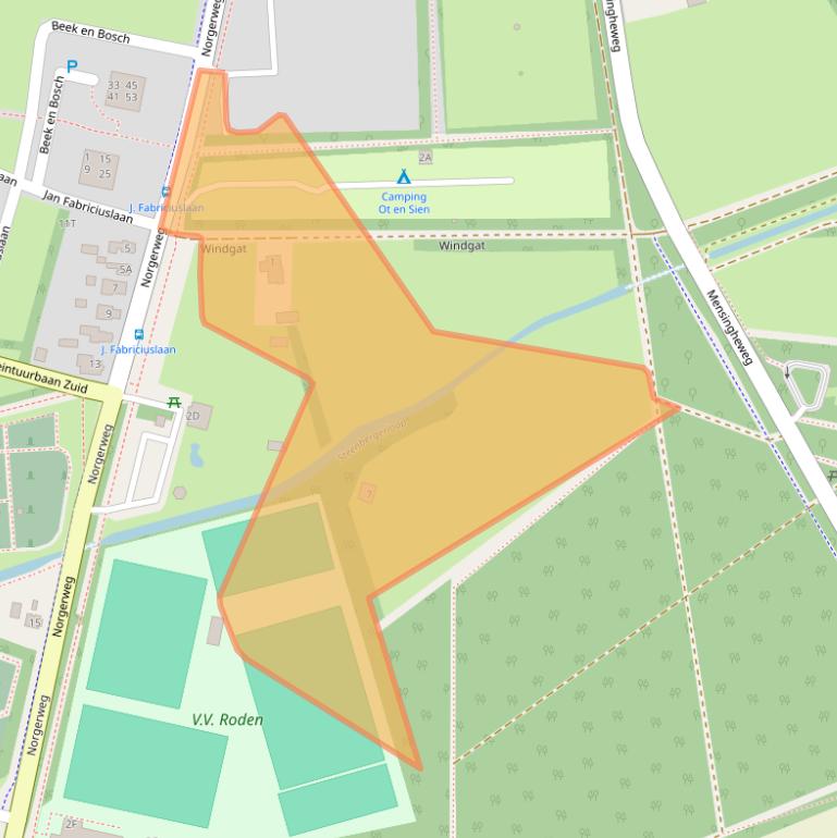 Kaart van postcodegebied 9301JN.