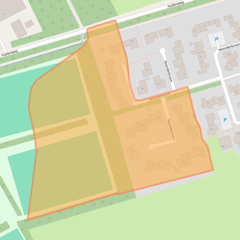 Kaart van postcodegebied 9301JW.