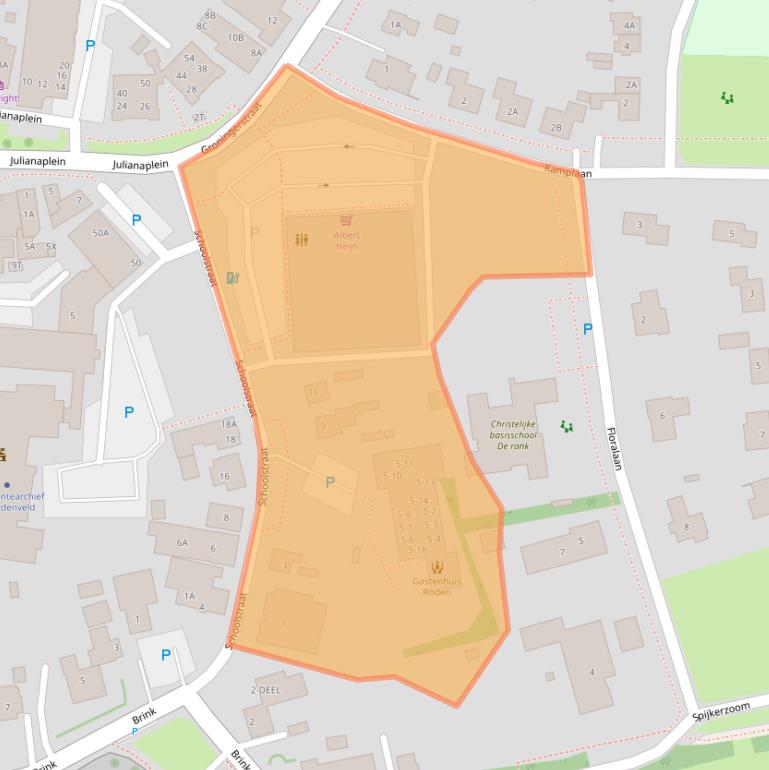 Kaart van postcodegebied 9301KB.