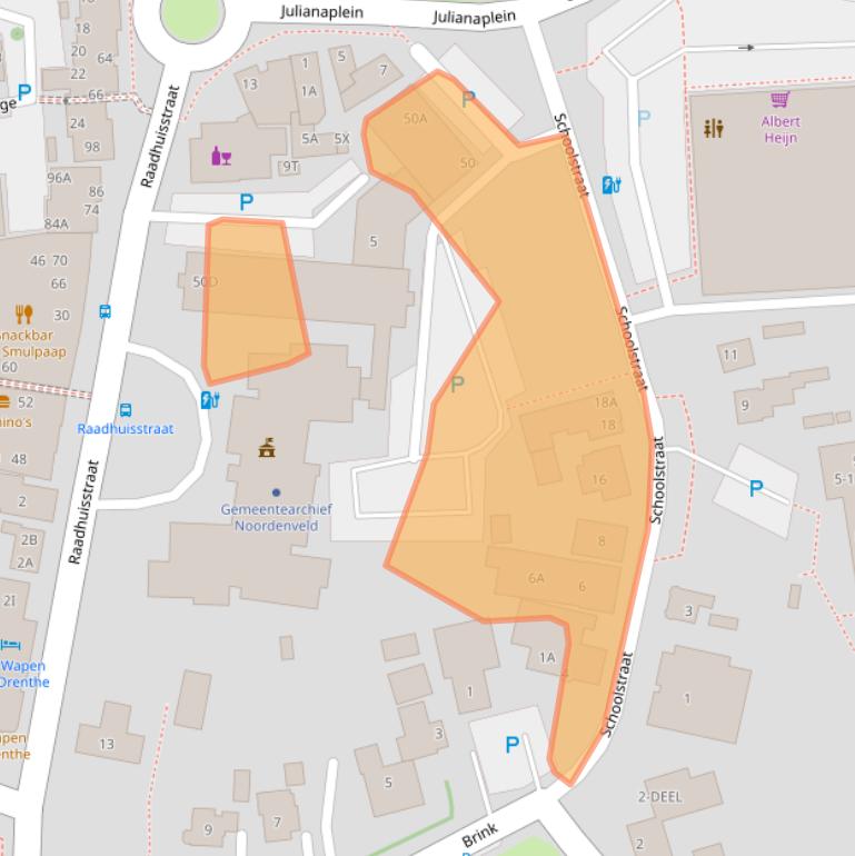 Kaart van postcodegebied 9301KC.