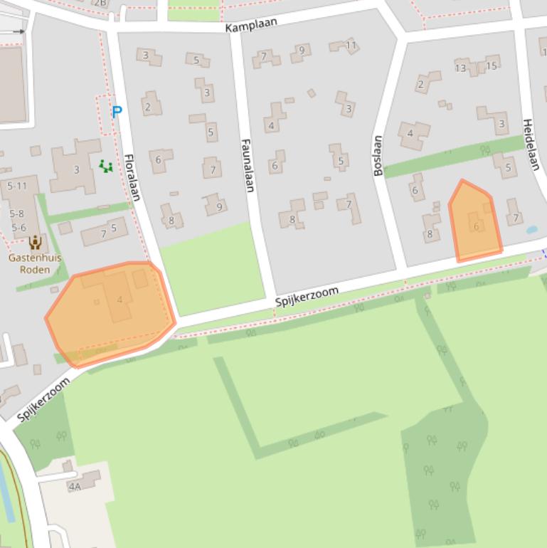 Kaart van postcodegebied 9301KD.