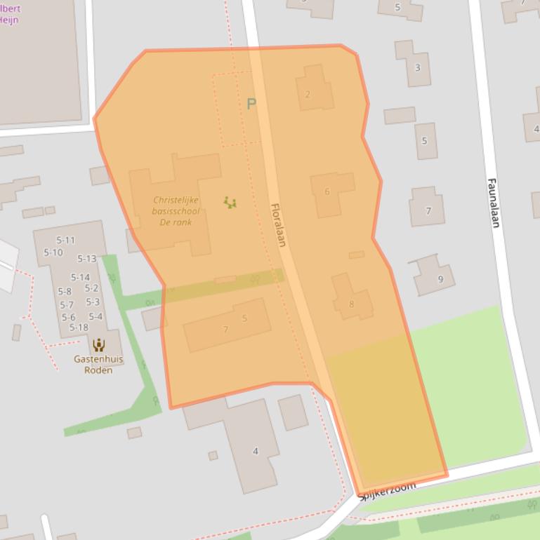 Kaart van postcodegebied 9301KE.