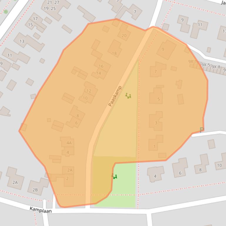 Kaart van postcodegebied 9301KL.