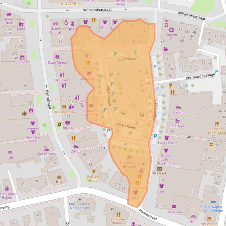 Kaart van postcodegebied 9301KS.