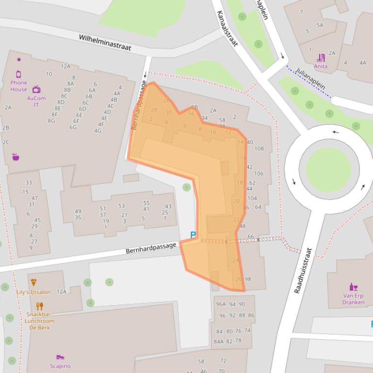 Kaart van postcodegebied 9301KT.