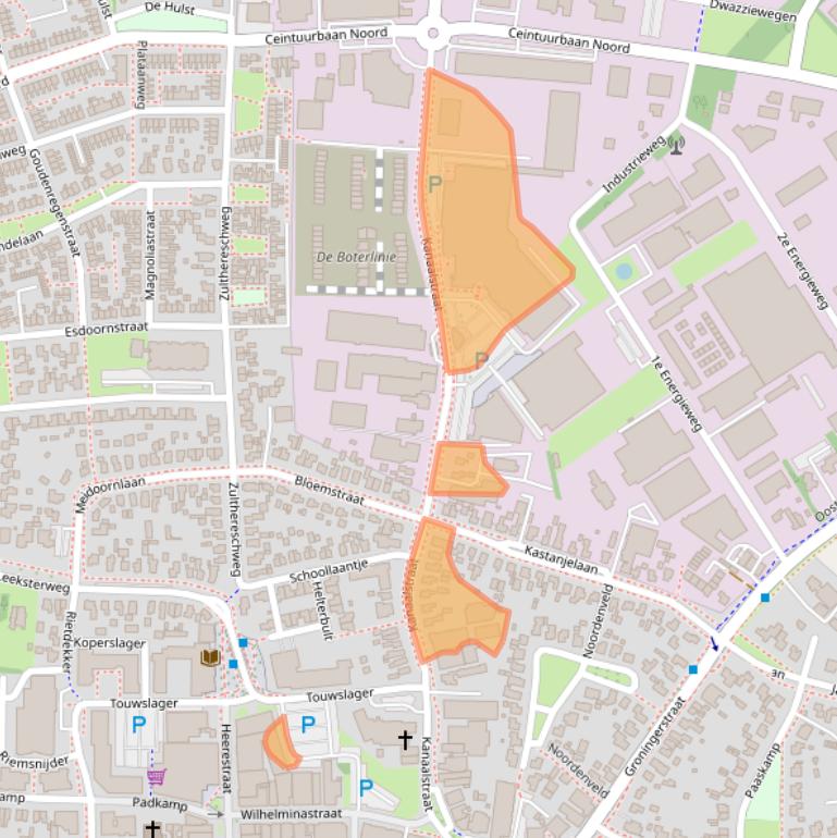 Kaart van postcodegebied 9301LR.