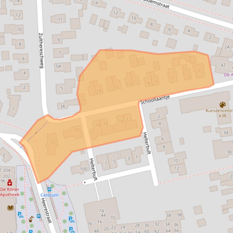 Kaart van postcodegebied 9301LX.