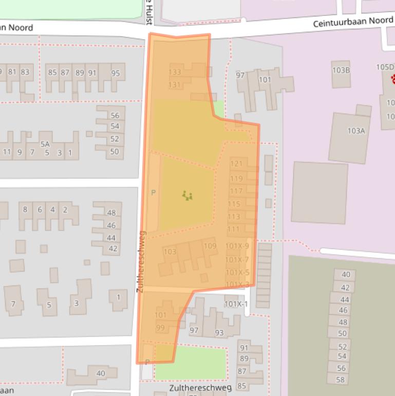Kaart van postcodegebied 9301MG.