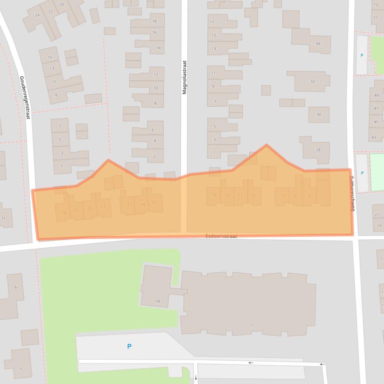 Kaart van postcodegebied 9301MV.