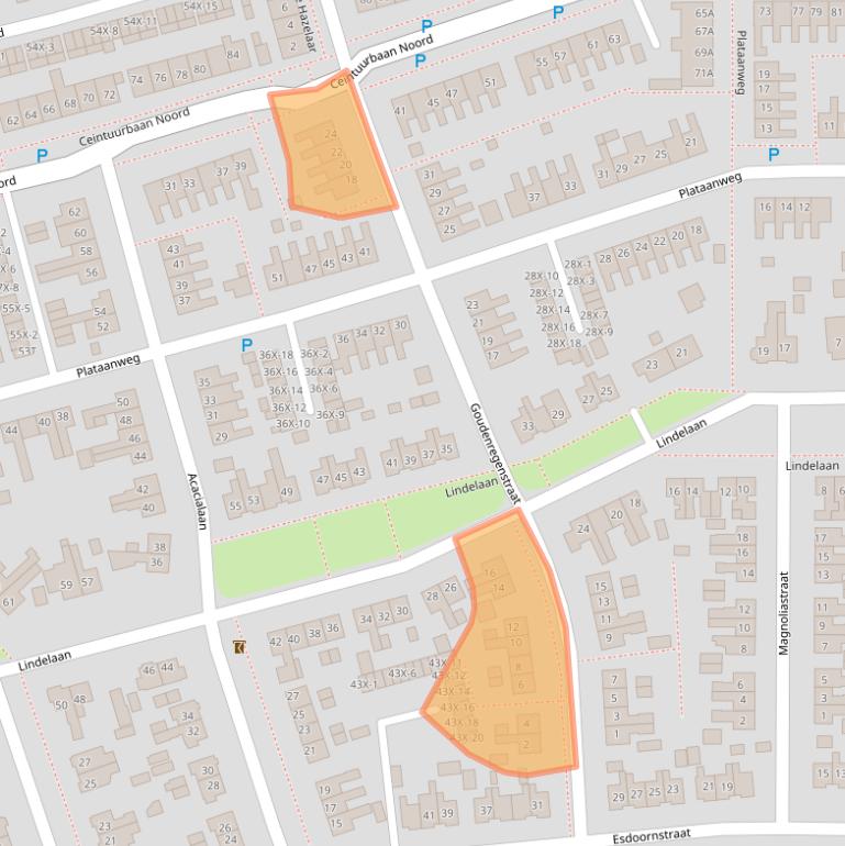 Kaart van postcodegebied 9301NG.