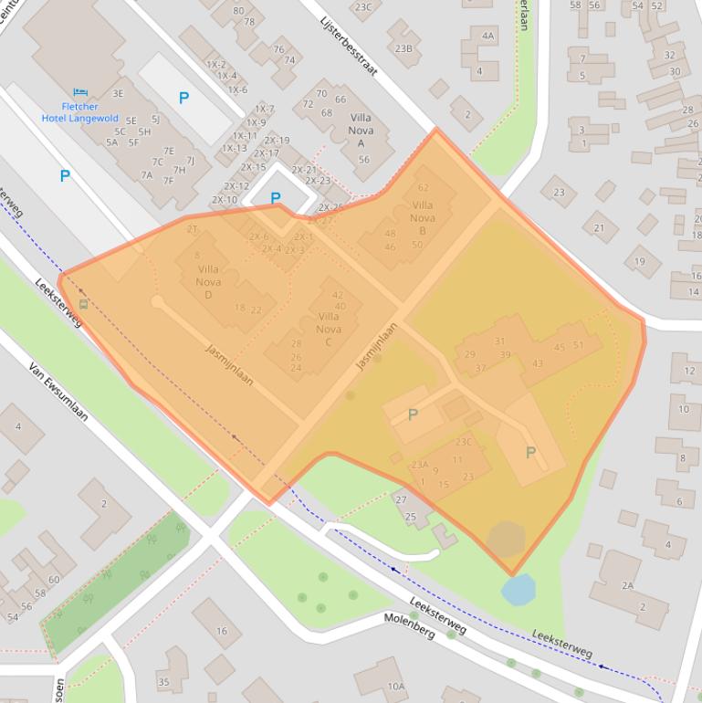 Kaart van postcodegebied 9301NW.