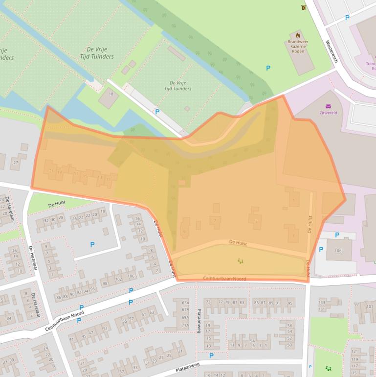 Kaart van postcodegebied 9301PB.