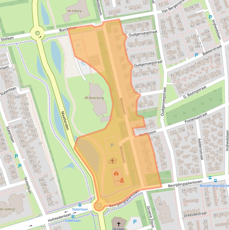 Kaart van postcodegebied 9301RA.