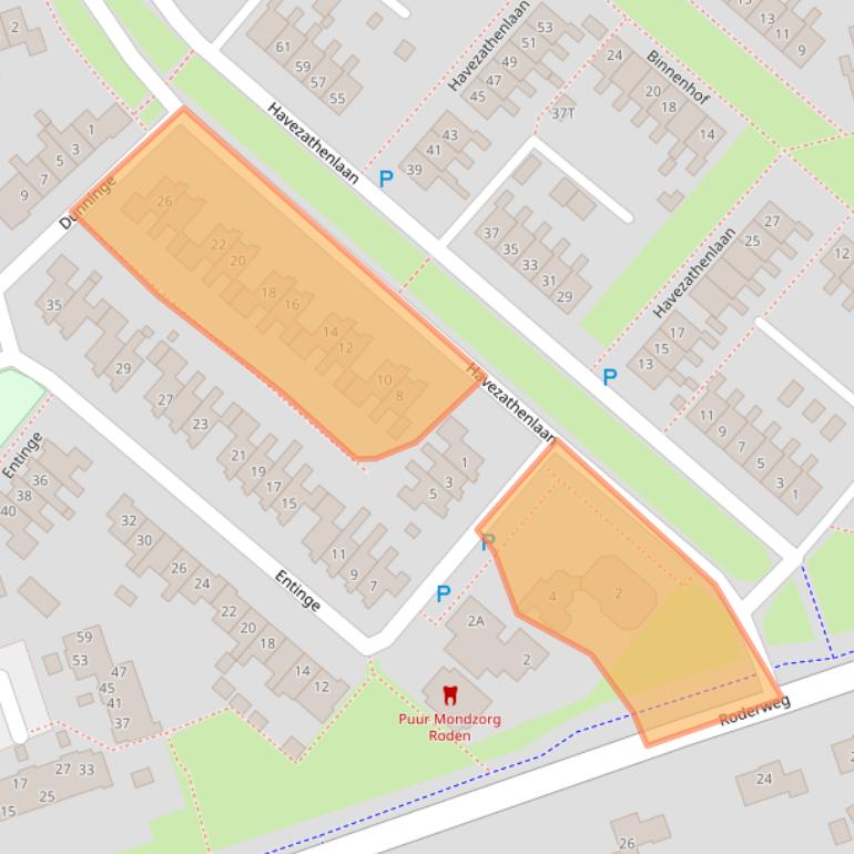 Kaart van postcodegebied 9301SH.