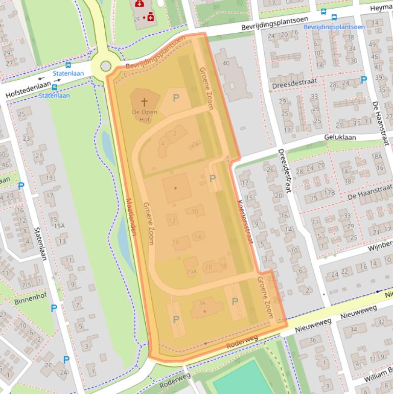 Kaart van postcodegebied 9301SJ.