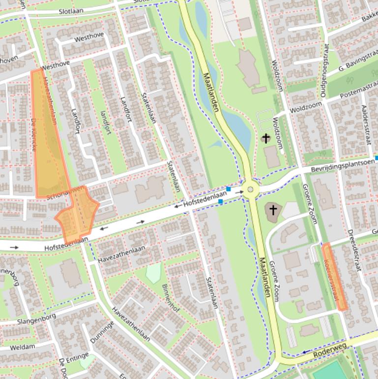 Kaart van postcodegebied 9301SL.