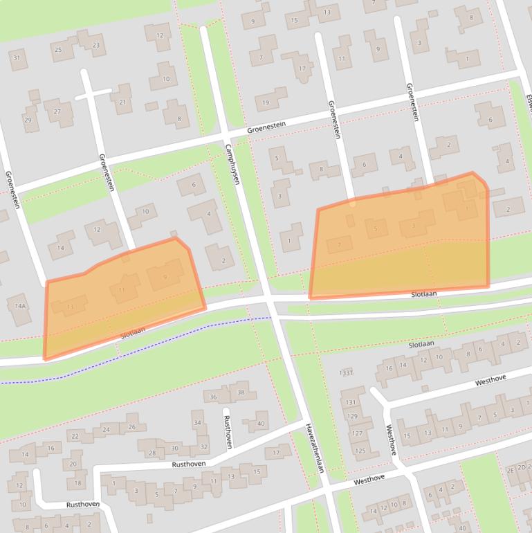 Kaart van postcodegebied 9301TH.