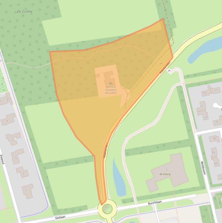 Kaart van postcodegebied 9301TZ.