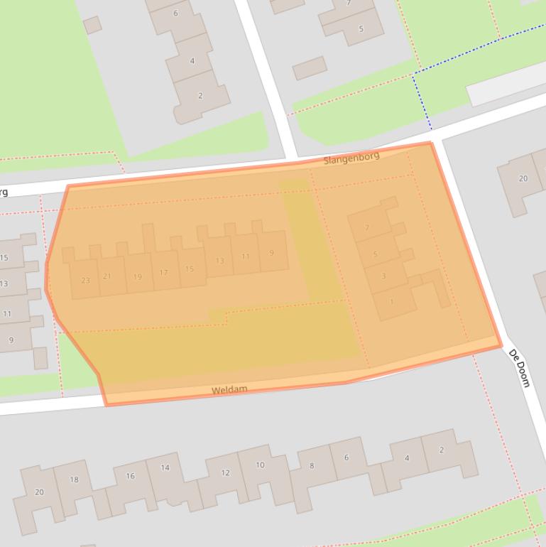 Kaart van postcodegebied 9301VD.