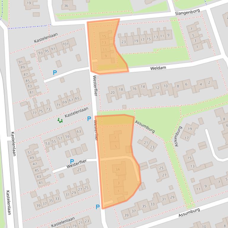 Kaart van postcodegebied 9301VH.