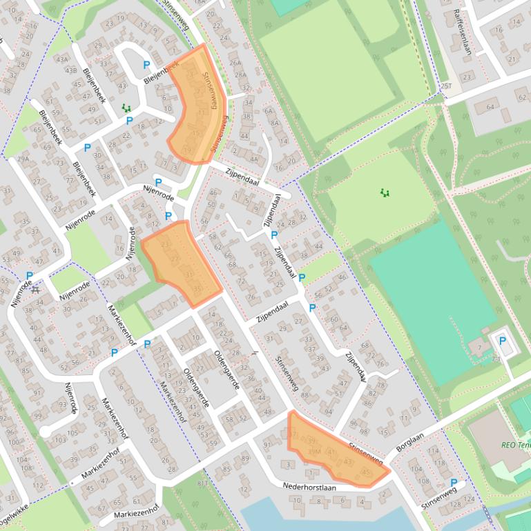 Kaart van postcodegebied 9301WJ.