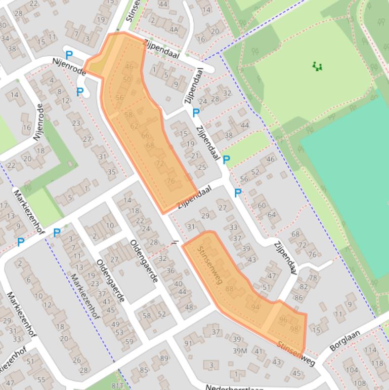 Kaart van postcodegebied 9301WN.