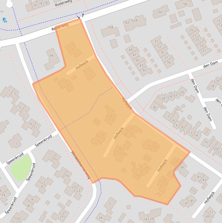 Kaart van postcodegebied 9301XA.