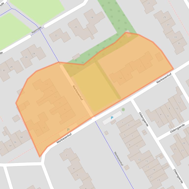 Kaart van postcodegebied 9301XX.