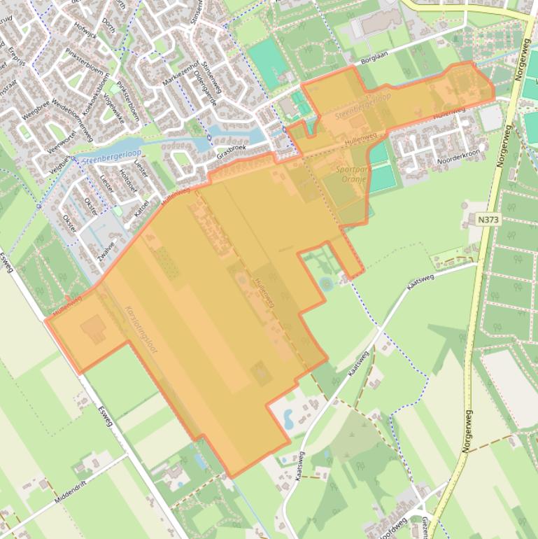 Kaart van postcodegebied 9301ZD.