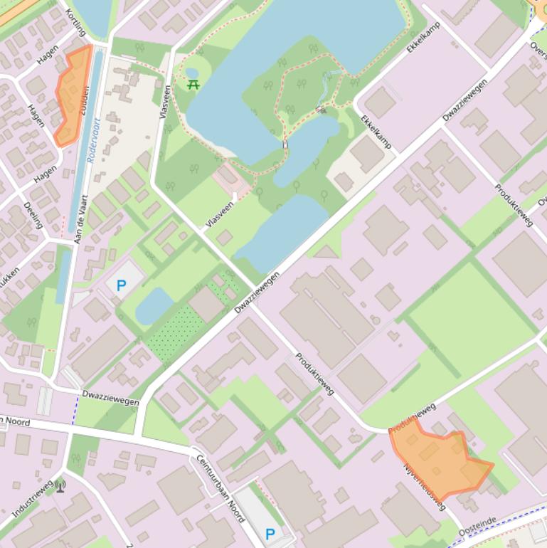 Kaart van postcodegebied 9301ZM.