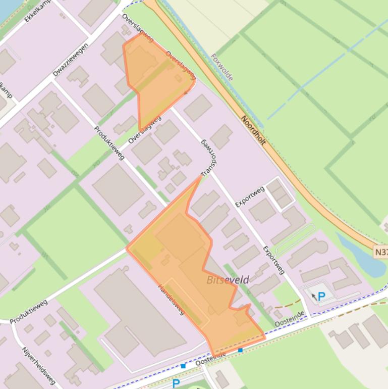 Kaart van postcodegebied 9301ZN.