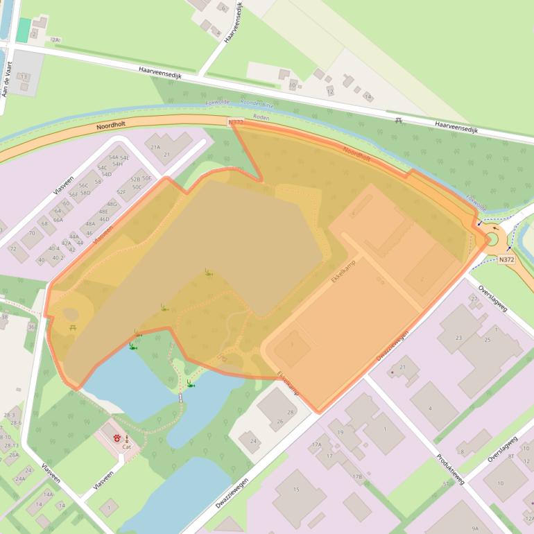 Kaart van postcodegebied 9301ZZ.