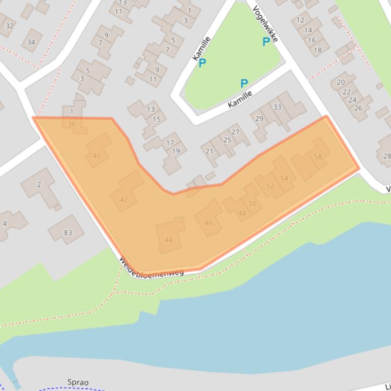 Kaart van postcodegebied 9302AD.