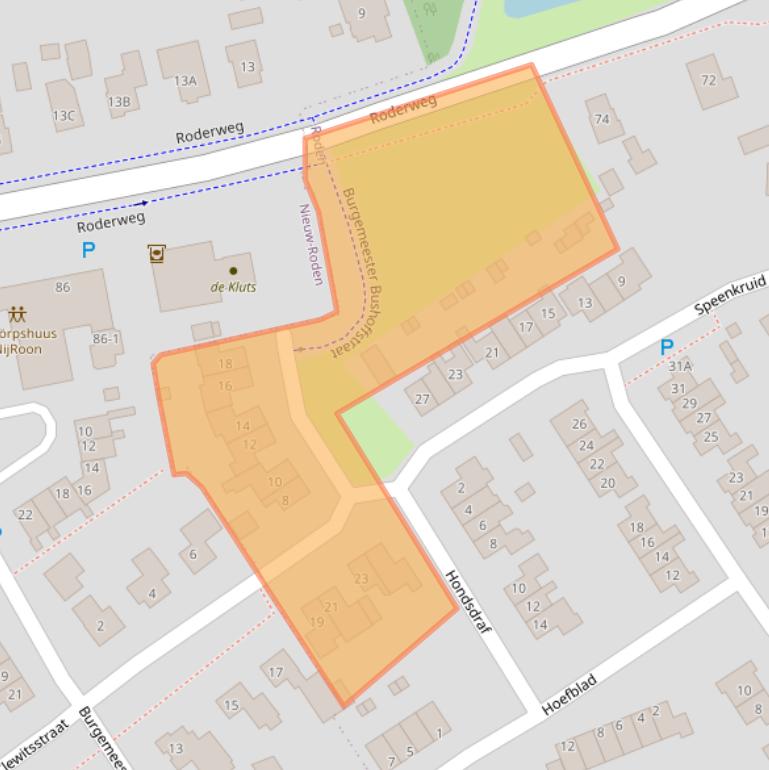 Kaart van postcodegebied 9302AH.