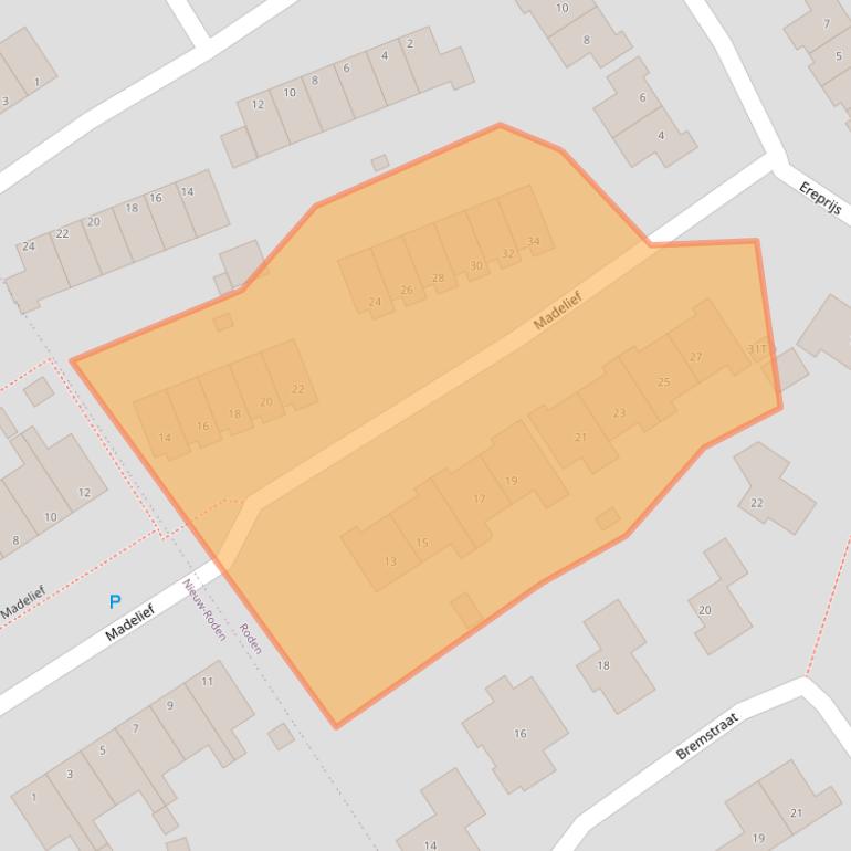 Kaart van postcodegebied 9302AN.