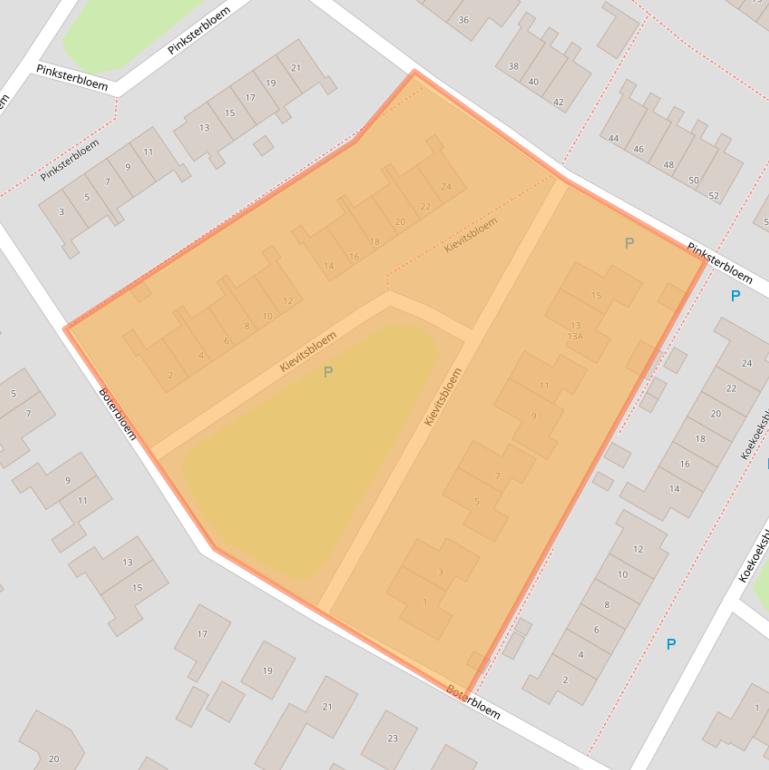 Kaart van postcodegebied 9302BG.