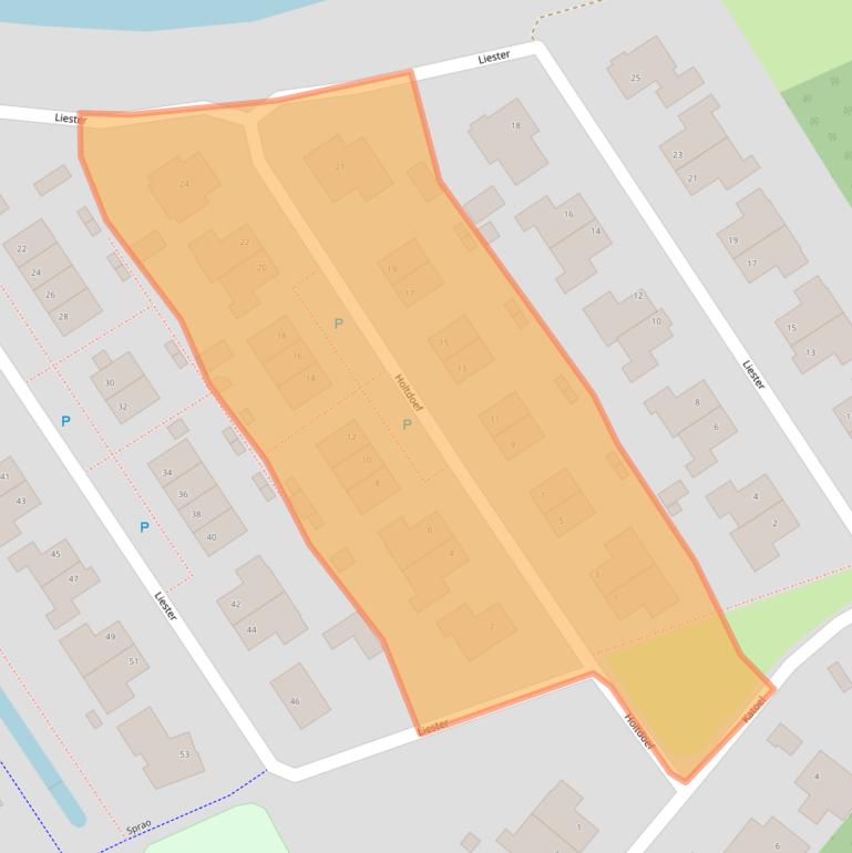 Kaart van postcodegebied 9302CD.