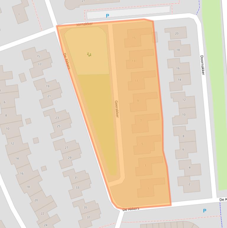 Kaart van postcodegebied 9302DB.