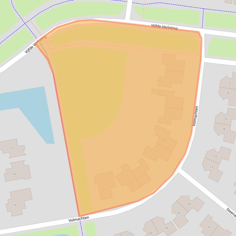 Kaart van postcodegebied 9302DJ.