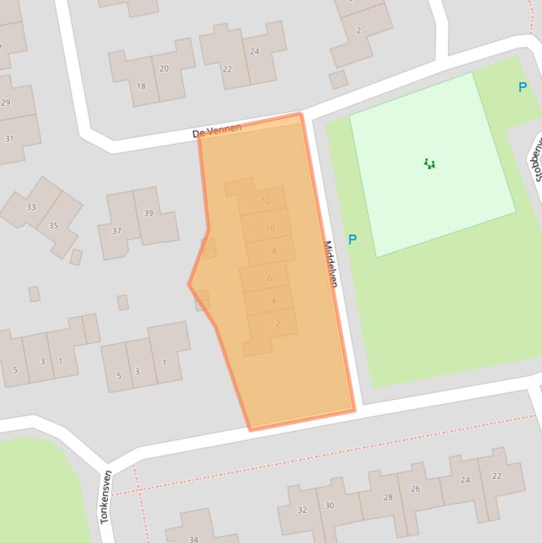 Kaart van postcodegebied 9302EM.