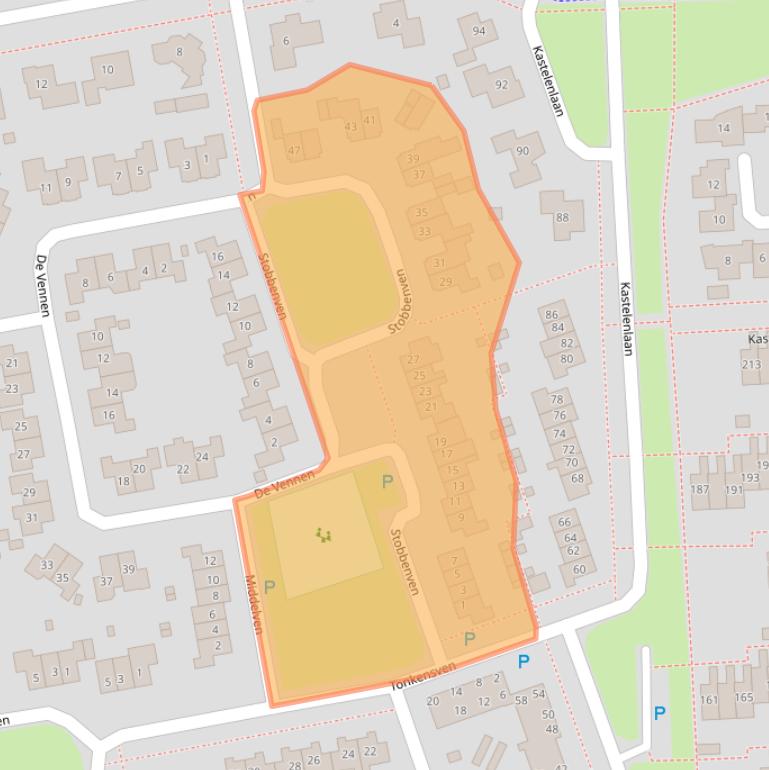 Kaart van postcodegebied 9302EN.