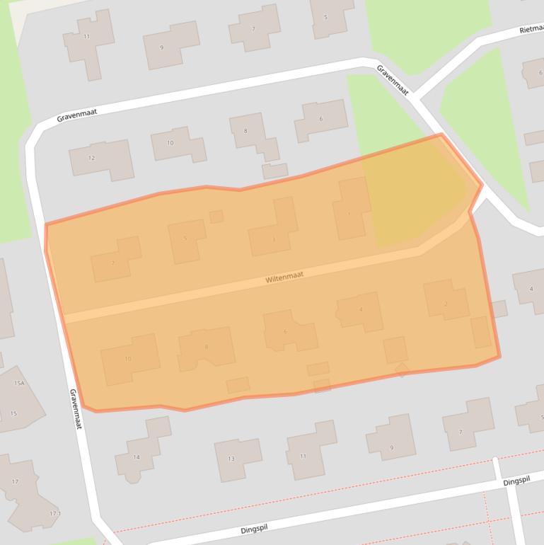 Kaart van postcodegebied 9302GB.