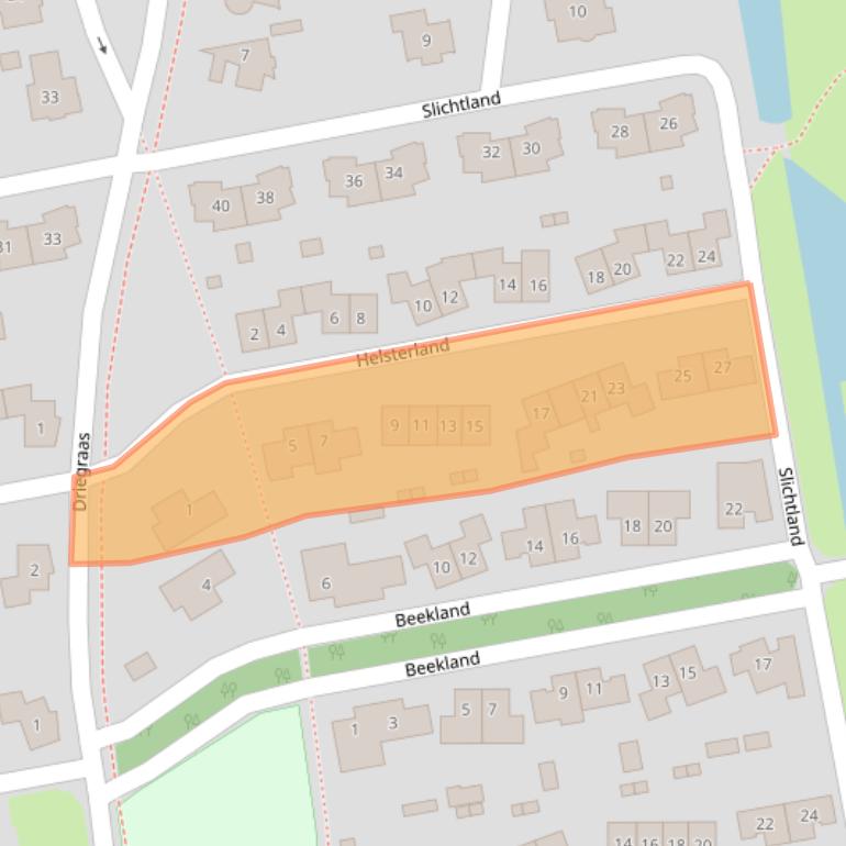 Kaart van postcodegebied 9302GK.