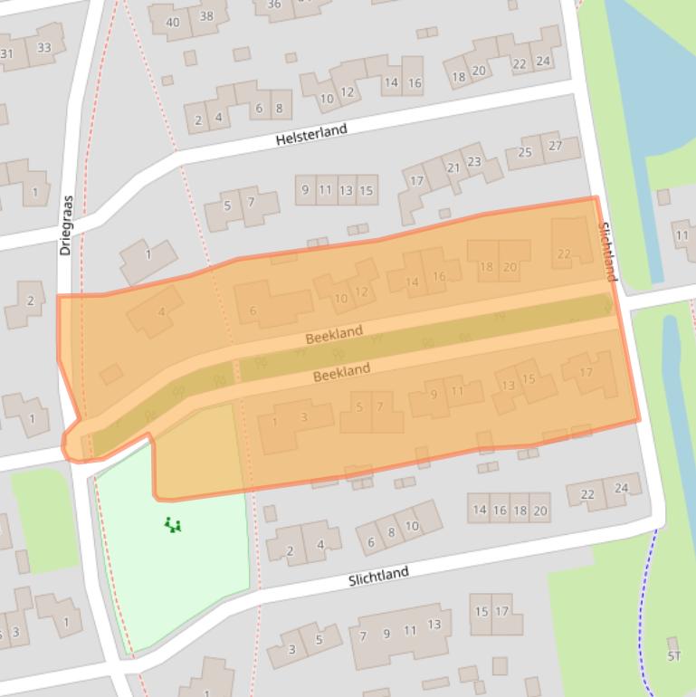 Kaart van postcodegebied 9302GM.